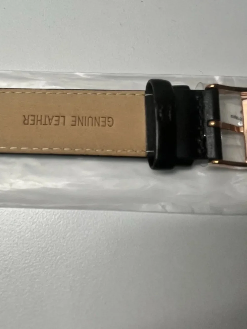 Daniel Wellington Classic Sheffield Italian Leather Watch Band (Black & R.Gold)